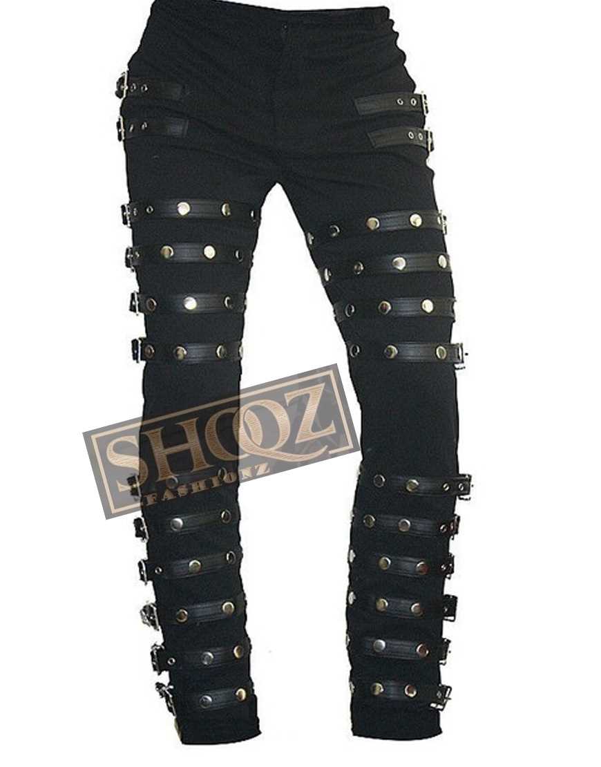 Michael Jackson Concert Metal Rock Leather Pant Michael Jackson Concert Metal Rock Leather Pant